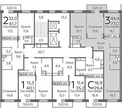 Видное, 3-х комнатная квартира, б-р Зеленые Аллеи д., 5605407 руб.