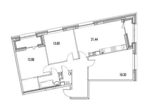 Москва, 3-х комнатная квартира, ул. Автозаводская д.Вл23, 16912310 руб.