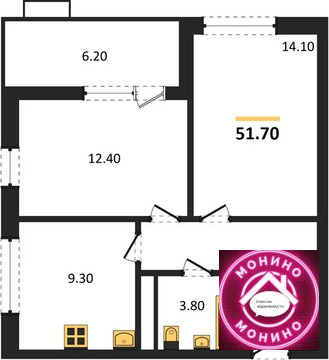 Николо-Хованское, 2-х комнатная квартира, Николо-Хованское дер. д.д. 7, 16472654 руб.