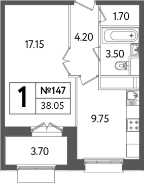 Москва, 1-но комнатная квартира, Яна Райниса б-р. д.вл.4, корп.3, 7351260 руб.