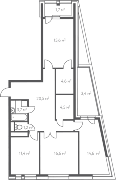 Москва, 3-х комнатная квартира, 1-й Нагатинский проезд д.14, 19041660 руб.