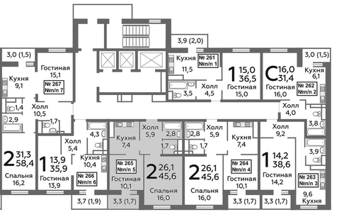 Балашиха, 2-х комнатная квартира, микрорайон Павлино д., 3572760 руб.