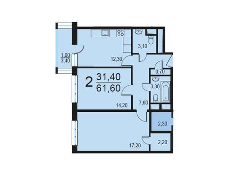 Москва, 2-х комнатная квартира, Внутренний проезд д.8с1, 12412831 руб.