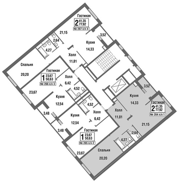 Москва, 2-х комнатная квартира, улица Татьянин Парк д., 9494552 руб.