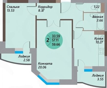 Щелково, 2-х комнатная квартира, ул. Чкаловская д.3, 5300000 руб.