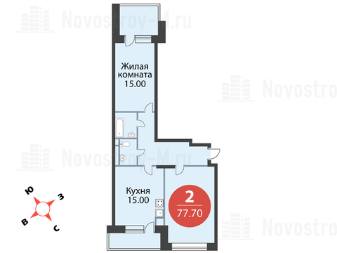 Павловская Слобода, 2-х комнатная квартира, ул. Красная д.д. 9, корп. 56, 6837600 руб.