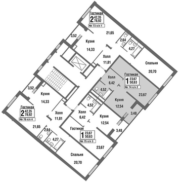 Москва, 1-но комнатная квартира, улица Татьянин Парк д., 6371785 руб.