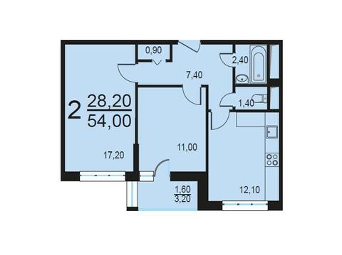 Москва, 2-х комнатная квартира, Внутренний проезд д.8с2, 11348694 руб.