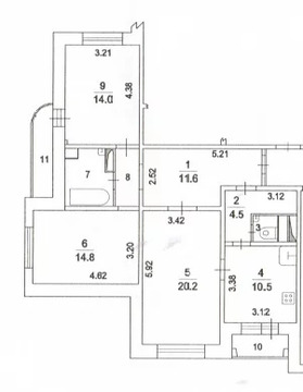 Подольск, 3-х комнатная квартира, ул. Садовая д.5 к1, 5700000 руб.