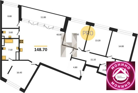 Москва, 5-ти комнатная квартира, ул. Нижние Мневники д.д. 7, 97398500 руб.
