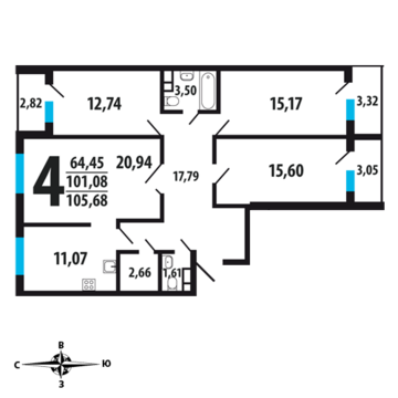 Москва, 4-х комнатная квартира, Нововатутинский пр. д., 8824280 руб.