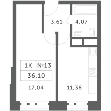 Раздоры, 1-но комнатная квартира, КП Береста д., 3097380 руб.