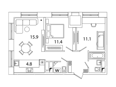 Москва, 3-х комнатная квартира, Рязанский пр-кт. д.2, 9572096 руб.