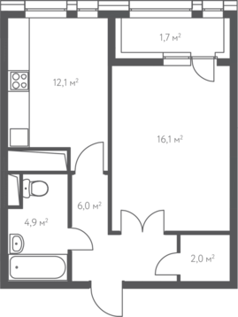 Москва, 1-но комнатная квартира, 1-й Нагатинский проезд д.14, 10111500 руб.