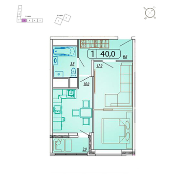 Мытищи, 1-но комнатная квартира,  д., 3760000 руб.