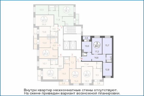 Поварово, 3-х комнатная квартира, ул. Школьная д.к2, 3067568 руб.