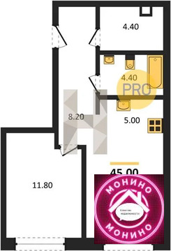 Москва, 1-но комнатная квартира, ул. Летная д.д. 6, 18989100 руб.