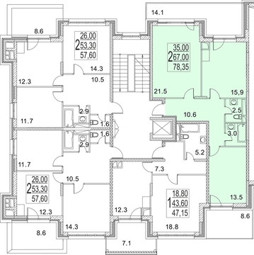 Павловская Слобода, 2-х комнатная квартира, ул. Красная  д.9 д., 7803660 руб.