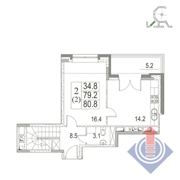 Развилка, 3-х комнатная квартира,  д., 10034552 руб.