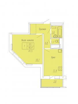 Мытищи, 1-но комнатная квартира, ул. Институтская 2-я д.26а, 3650000 руб.
