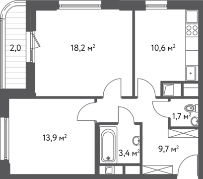 Москва, 2-х комнатная квартира, Кавказский б-р. д.вл. 27, корп.2, 11305000 руб.