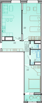 Мытищи, 2-х комнатная квартира, Олимпийский пр-кт. д.10с, 6018000 руб.