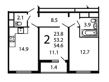 Москва, 2-х комнатная квартира, ул. Производственная д.6 корп.5, 6141074 руб.