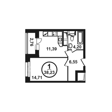 Москва, 1-но комнатная квартира, ул. Петра Алексеева д.12а корп.2, 6283766 руб.