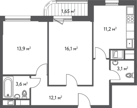 Москва, 2-х комнатная квартира, Кавказский б-р. д.вл. 27, корп.2, 10603800 руб.