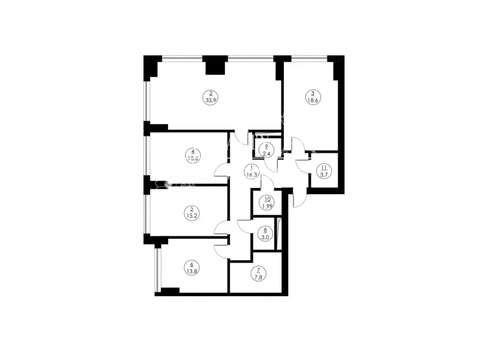 Москва, 4-х комнатная квартира, Мичуринский пр-кт. д.56, 56850000 руб.