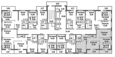 Москва, 3-х комнатная квартира, улица Татьянин Парк д., 9909606 руб.