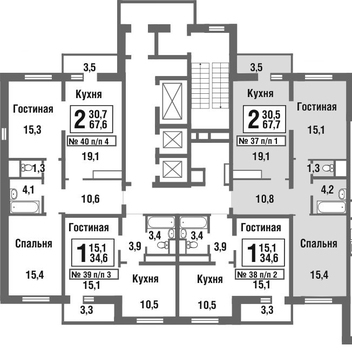 Балашиха, 2-х комнатная квартира, микрорайон Павлино д., 4610437 руб.
