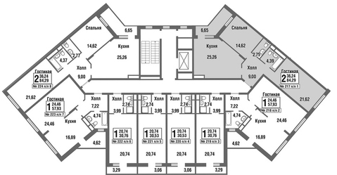 Москва, 2-х комнатная квартира, улица Татьянин Парк д., 10776476 руб.