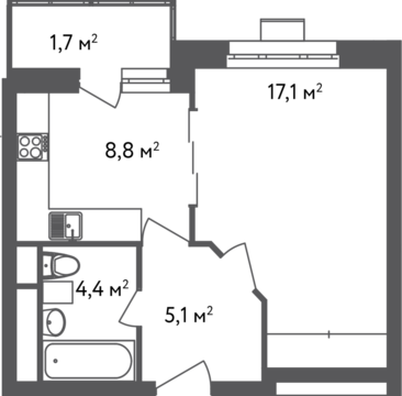 Москва, 1-но комнатная квартира, ул. Вешняковская д.18Г, 7108360 руб.