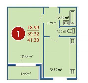 Островцы, 1-но комнатная квартира,  д.11, 2790000 руб.