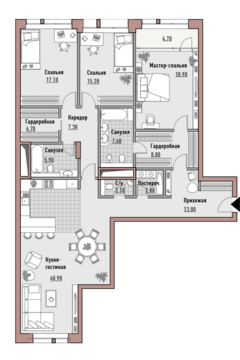 Москва, 3-х комнатная квартира, ул. Новослободская д.24, 66060000 руб.