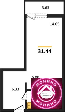 Ильинское, 1-но комнатная квартира, Ильинское село д.д. 1, 5579200 руб.