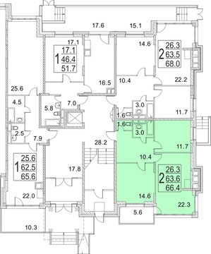 Павловская Слобода, 2-х комнатная квартира, ул. Красная  д.9 д., 6527121 руб.