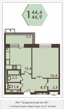 Москва, 1-но комнатная квартира, ул. Гродненская д.д.5, 9092268 руб.