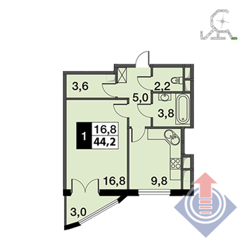 Развилка, 1-но комнатная квартира,  д., 4696250 руб.