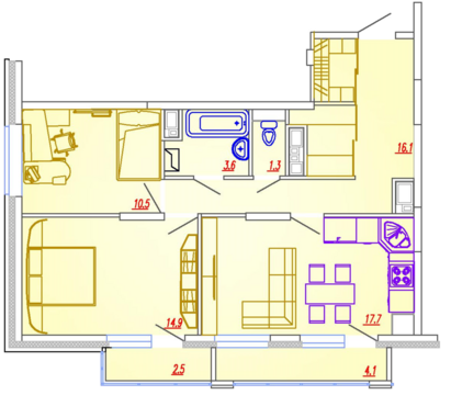 Мытищи, 2-х комнатная квартира, мкр. 36 д.д.10, 5635500 руб.