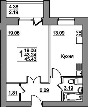 Домодедово, 1-но комнатная квартира, Жуковского д.20, 3721000 руб.