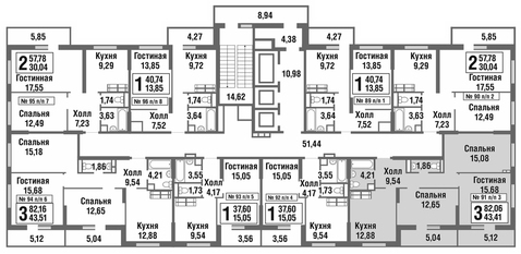 Москва, 3-х комнатная квартира, улица Татьянин Парк д., 9909606 руб.