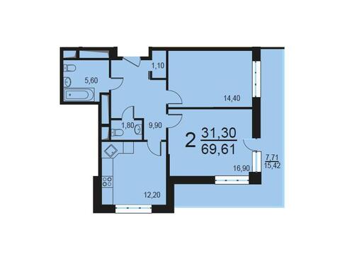 Москва, 2-х комнатная квартира, Внутренний проезд д.8с3, 13716511 руб.