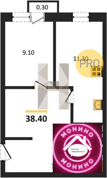 Мещерино, 1-но комнатная квартира, Мещерино п. д.д. 25, 5705000 руб.