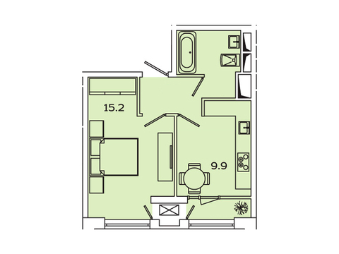 Москва, 1-но комнатная квартира, Рязанский пр-кт. д.2, 5973217 руб.