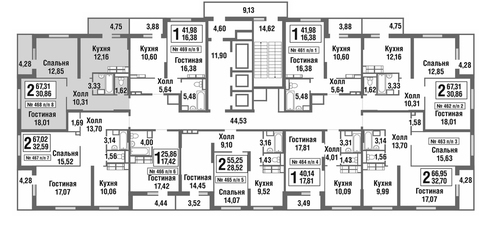 Москва, 2-х комнатная квартира, улица Татьянин Парк д., 8128389 руб.