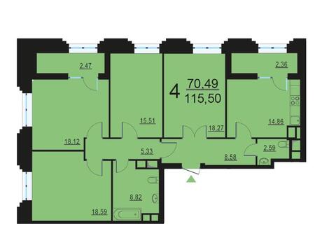 Москва, 4-х комнатная квартира, ул. Берзарина д.28, 23334696 руб.