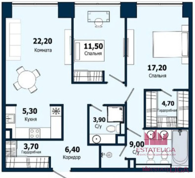 Москва, 2-х комнатная квартира, Ленинградский пр-кт. д.37/2, 69000000 руб.