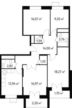 Москва, 4-х комнатная квартира, ул. Фабрициуса д.18 стр. 1, 22737080 руб.